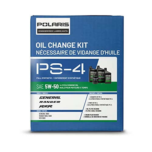 Polaris ATV Full Synthetic Oil Change Kit, 2879323, 2.5 Quarts of PS-4 Engine Oil and 1 Oil Filter