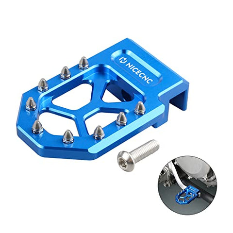 NICECNC Blue Foot Peg Extenders Brake Lever Pedal Extender Compatible with Yamaha YFZ450R 2009-2023 2022 2021 2020 2019 2018 2017 2016 YFZ450X 2010-2011 YFZ 450 2017 Replacement for 18P-27211-01-00