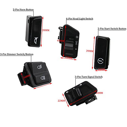 Chinese Scooter Start Horn Dimmer Turn Signal Switch Button Headlight for GY6 50cc 150cc Moped Roketa TaoTao Jonway