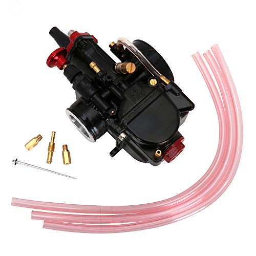 PWK 32mm Carburetor Motorcycle Power Jet Carb Racing Performance Universal For 125cc to 200cc Pit Dirt Bike Motocross Enduro On/Off Road ATV Quad Scooter Black