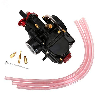 PWK 32mm Carburetor Motorcycle Power Jet Carb Racing Performance Universal For 125cc to 200cc Pit Dirt Bike Motocross Enduro On/Off Road ATV Quad Scooter Black