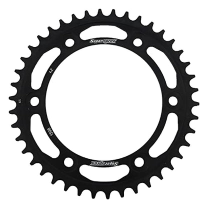 Supersprox RFE-1308-42-BLK Rear Steel Sprocket Black Compatible With/Replacement For Honda CBR 1000 RR 14 15 16, CBR 600 F4 99 00 01 02 03 04 05 06, RVT 1000 R RC51 00 01 02 03 04 05 06