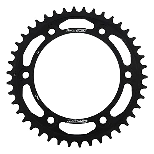 Supersprox RFE-1308-42-BLK Rear Steel Sprocket Black Compatible With/Replacement For Honda CBR 1000 RR 14 15 16, CBR 600 F4 99 00 01 02 03 04 05 06, RVT 1000 R RC51 00 01 02 03 04 05 06