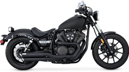Vance & Hines Twin Slash Staggered Exhaust Black 48531