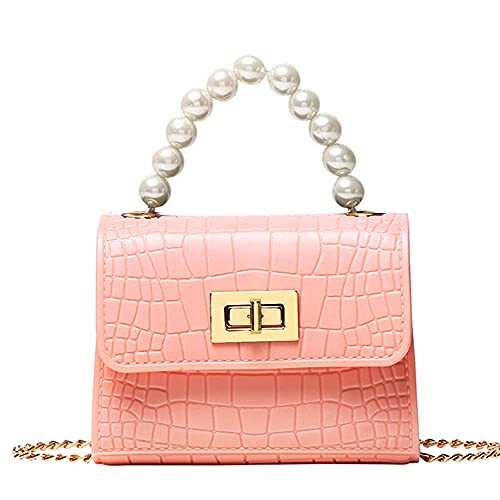 Little Girls Crossbody Purses Toddler Handbag Mini Casual Messenger Shoulder Bag for Kids (Pink)