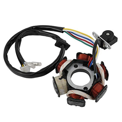 AuInLand Electrics Wiring Harness Loom Kit Electrics Stator Coil CDI Wiring Harness Solenoid Relay Spark Plug for GY6 150cc-250cc ATV Quad