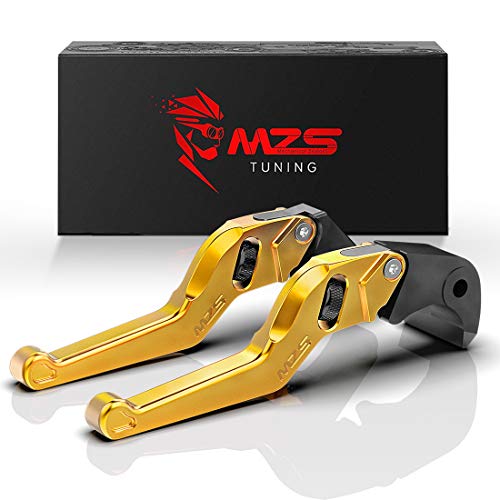 MZS Gold Motorcycle Brake Clutch Levers Wheel Roller Adjustable Short CNC Compatible with CMX 300 500 Rebel Fury VTX1300CX VT750 Phantom Shadow NC750S NC750X Black Spirit