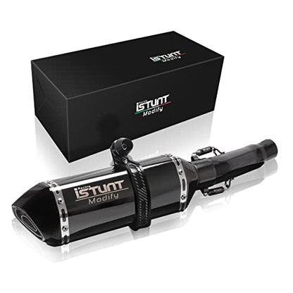 KAJIMOTOR Slip on Exhaust Motorcycle Muffler Silencer Tail Link Exhaust Midpipe System with Removable DB Killer for Honda CBR300R CB300F CBR300 CB300R CBR 300 2008-2018