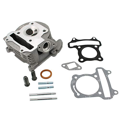 Glixal ATGT-006 GY6 49cc 50cc to 60cc 44mm Performance Cylinder Head with Valves for 139QMB 1P39QMB Chinese Scooter Moped ATV Quad Go Kart (Non EGR Type, 64mm Valve)