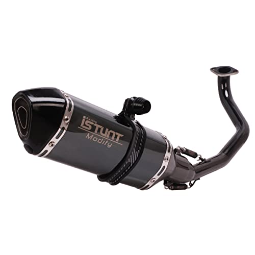 YOSAYUSA Motorcycle Exhaust Pipe System for GY6 Engine 125cc 150cc Scooter Moped ATV Slip On Muffler Baffle Silencer