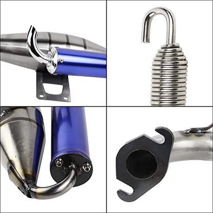 FLYPIG Exhaust W/ Expansion Chamber For Honda AF18 AF24 AF27 AF28 AF30Dio Exhaust System Muffler Pipe Elite Sym 50（Dio SA50 SR50 SK50 SYM DD50 Arnada 50 Dio 50 DD50 Jolie 50 ）
