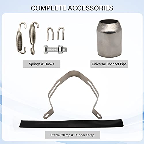 Motorcycle Slip On Exhaust Muffler,1.5-2" Carbon Fiber Unversal Exhaust Slip on Silencers & Mufflers For Dirt Bike Street Bike Scooter ATV Racing Exhaust Pipes