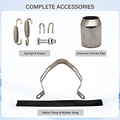 Motorcycle Slip On Exhaust Muffler,1.5-2" Carbon Fiber Unversal Exhaust Slip on Silencers & Mufflers For Dirt Bike Street Bike Scooter ATV Racing Exhaust Pipes