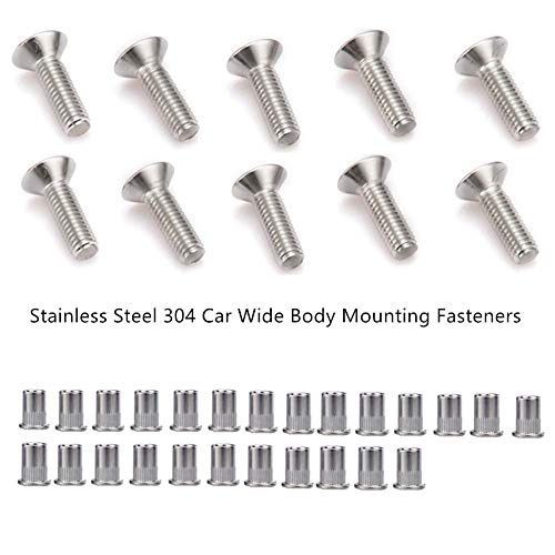 STETION Stainless Steel 25 Pcs Fender Bumper Washer Bolt M5x20mm CNC Finishing Washer Engine Bay Dress Up Fastener Kit Flares Widebody kit Installation Hardware