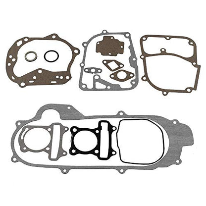 GY6 Cylinder Rebuild Kits Kymlaa 100cc Big Bore Kit for 69mm Valve 49CC 50CC 139QMB Moped Scooter Engine 50mm Bore Upgrade Set with 6pin Racing CDI Ignition Coil Performance Spark Plug Clutch Spring