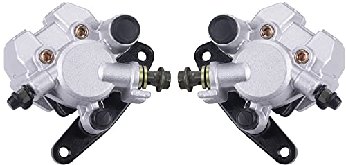 CNCMOTOK Front Right & Left Brake Caliper With Pads Compatible with YAMAHA Banshee 350 Grizzly 350 400 450 Big Bear 250 350 450 Blaster 200 Bruin 250 350 Raptor 350 660 Warrior 350 Bear Tracker 250