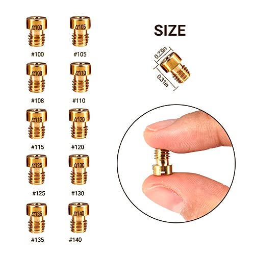 30pcs Main Jets &10Pcs Slow Jets Pilot Cleaner Tool Kit Fits for PWK CVK PE Keihin OKO Carb KOSO Polini KO SCL-2018090002-ZH-T-01 SCL-2018090002-ZH-T-02 SCL-2018090001-ZH-T-01 SCL-2018090003-ZH-T-01