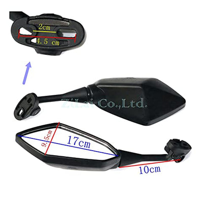 LMoDri Racing Motorcycle Mirrors Sport Bike Rearview Mirror Compatible with Honda CBR F4 F4i / RC51 / RVT 1000 DD250E/DD300/350