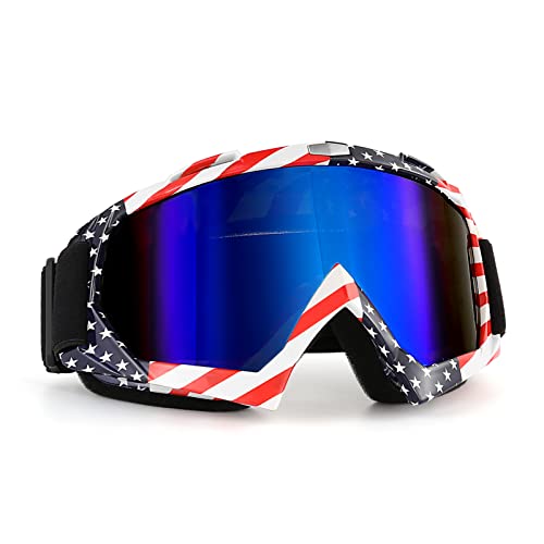 ATV Goggles Dirt Bike Motorcycle Goggles Motocross Anti UV Goggles Dustproof Windproof MX Off Road Goggles for Men Women Adult Youth Kids Riding Racing