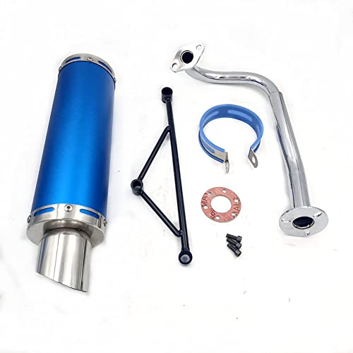 hongyu Blue Exhaust System Muffler for GY6 50cc Scooters 139QMA 139QMB 4 Stroke Engine