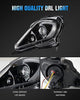 A & UTV PRO LED Headlights Assembly Kit for 2006-2022 Yamaha YFZ 450 YFZ450R YFZ450X Wolverine 450 350, Raptor 250 350 Raptor 700 Accessories,LED Head Lamp High-Low Beam Turn Signal DRL Lights