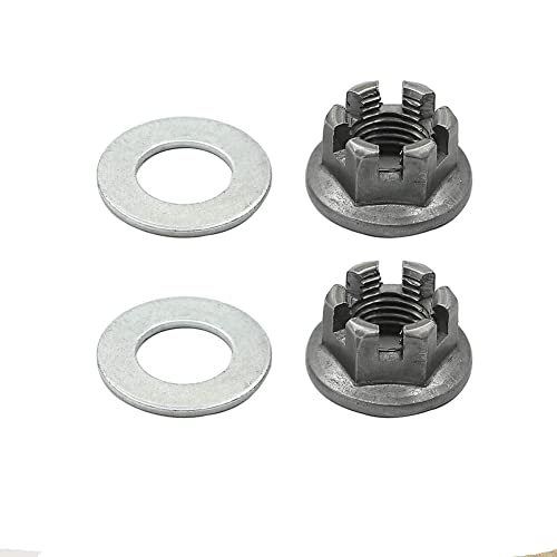 Motoparty Rear Axle Hub Castle Nut Washer For Yamaha ATV Banshee 350cc Blaster 200cc Warrior 350 Raptor 350 660 YFZ 450 Breeze MOTO-4 Grizzly 125 Rear Axle Castle Nut,Replacement for 90171-14037-00