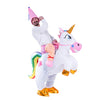 Spooktacular Creations Inflatable Costume Unicorn Riding a Unicorn Air Blow-up Deluxe Halloween Costume - Adult Size