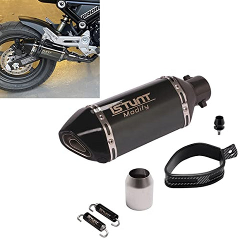 YOSAYUSA Motorcycle Slip on Exhaust Silencers Muffler Pipe 38mm-51mm for Honda Grom Dirt Bike Street Bike Scooter Exhaust with Removable DB Killer (310mm)