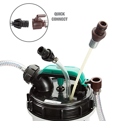 OEMTOOLS 24938 10 Quart (2.5 Gallons) Manual Fluid Extractor, Manual and Pneumatic Oil Extractor, Fluid Vacuum Extractor, Vacuum Evacuator