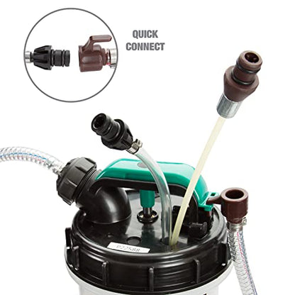 OEMTOOLS 24938 10 Quart (2.5 Gallons) Manual Fluid Extractor, Manual and Pneumatic Oil Extractor, Fluid Vacuum Extractor, Vacuum Evacuator