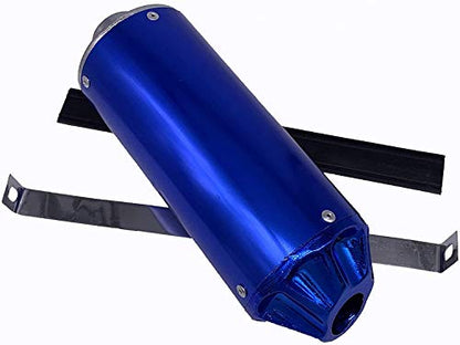 28mm Blue Pit Bike Exhaust Muffler For SSR SDG CRF50 XR50 KLX TTR YCF Coolster Thumpstar Lifan 50cc 70cc 90cc 110cc 125cc Chinese Pit Trail Dirt Bike