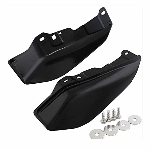 Black Mid Frame Air Heat Deflectors Trim Left Right Set Compatible for Harley Touring and Trike Models 2009-2016 (Black)