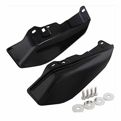 Black Mid Frame Air Heat Deflectors Trim Left Right Set Compatible for Harley Touring and Trike Models 2009-2016 (Black)