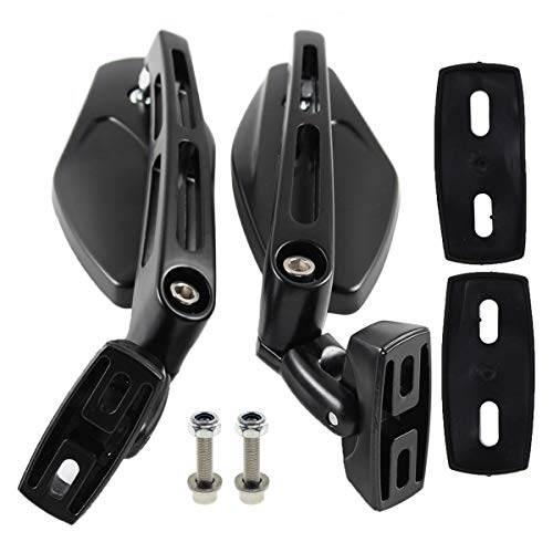 AUTOKAY Motorcycle Mirrors Racing Rearview Mirrors CNC Aluminum Anti-Glare Side Mirror Fits for Honda CBR 600 F3 F4i Kawasaki Ninja ZX 6 7 9 12 Yamaha FZR YZF R1 R6 S Suzuki GSXR
