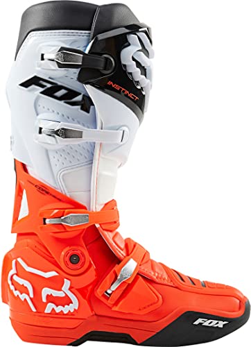Fox Racing Mens Instinct Motocross Boot,Black/White/Orange,10