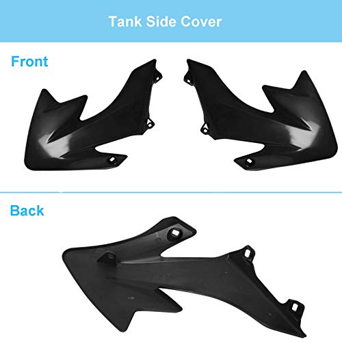 Podoy CRF50 Body Fender Kit for Compatible with XR50 XR 50 CRF 50 SDG SSR Pit Dirt Motor Trail Bike Black with Bolt Work Fairing Plastic (Black)