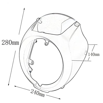 Midimttop Motorcycle Fron Mask Visor Headlight Fairing Front Cowl Fork Mount Windshield Wind Deflector Compatible with HO-NDA Rebel 1100 CMX1100 CMX 1100 Accessories 2021-2022