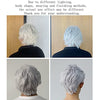DKE and YMQ Mens Wigs, Fluffy and Realistic Short Hair Old Man Wig, Men’S Natural Daily Use Hair Suitable for Middle-Aged and Elderly People,Gray