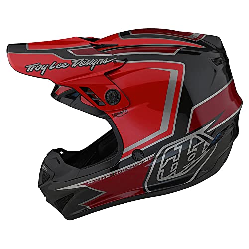 Troy Lee Designs GP Ritn Adult Motocross Helmet - Face Helmet Offroad Motorcycle Dirt Bike ATV Powersports Dual Sport Racing Helmet - Mens Womens Unisex (Red, MD)