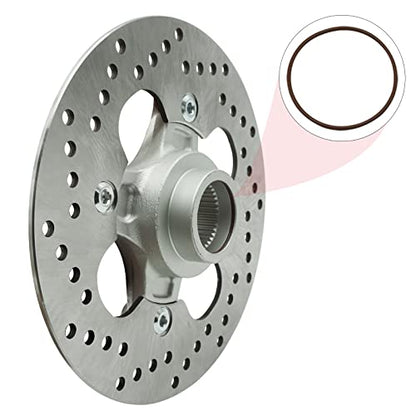 Rear Brake Rotor Disc with Flange Hub Assy for Honda TRX400 Sportrax TRX400EX 99-08 TRX400X 09-14, 43120-HN1-A20 43251-HN1-003
