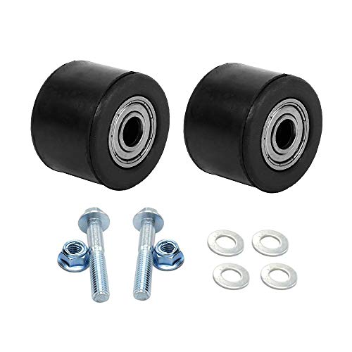8mm Black Chain Roller Pulley Slider Tensioner Wheel Guide Fit for Pit Dirt Mini Bike ATV Motorcycle Baja Mini Yamaha Honda Coleman, 2 Pack