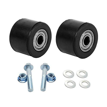 8mm Black Chain Roller Pulley Slider Tensioner Wheel Guide Fit for Pit Dirt Mini Bike ATV Motorcycle Baja Mini Yamaha Honda Coleman, 2 Pack