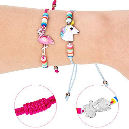 BBTO 20 Pieces Unicorn Bracelets Friendship Bracelets for Girls Women Bracelets Jewelry Animal Pendant Unicorn Owl Cute Bracelets Adjustable for Prize Pretend Play Party Favors (Dog Style)