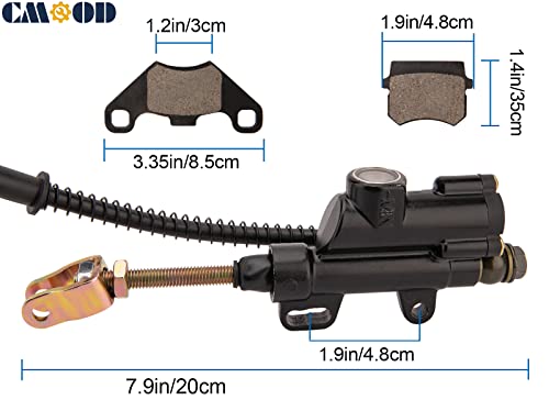 Rear Brake Master Cylinder Caliper For 50cc 70cc 90cc 110cc 125cc Chinese ATV Taotao Quad Coolster 3050HD Four Wheeler