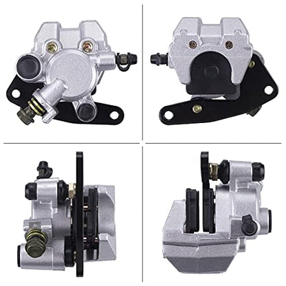 CNCMOTOK Front Right & Left Brake Caliper With Pads Compatible with YAMAHA Banshee 350 Grizzly 350 400 450 Big Bear 250 350 450 Blaster 200 Bruin 250 350 Raptor 350 660 Warrior 350 Bear Tracker 250