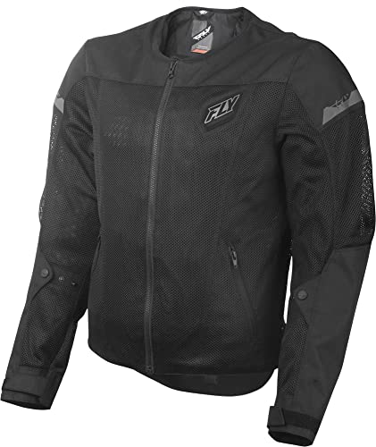 Fly Racing Flux Air Mesh Jacket (Black, Large)