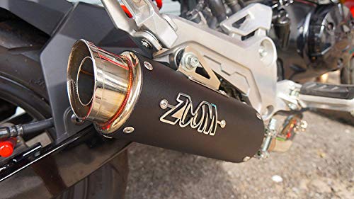 ZoOM Exhaust GROM 125 MSX 125SF 2013-2019 Full System Low Mount Black SLZ