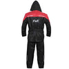 HWK Motorcycle Rain Suit For Men & Women Gear Jackets & Pants Reflective Waterproof Rainsuit (Red, X-Large)