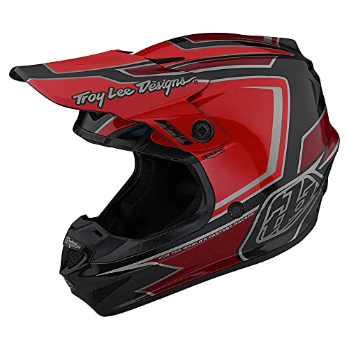 Troy Lee Designs GP Ritn Adult Motocross Helmet - Face Helmet Offroad Motorcycle Dirt Bike ATV Powersports Dual Sport Racing Helmet - Mens Womens Unisex (Red, MD)