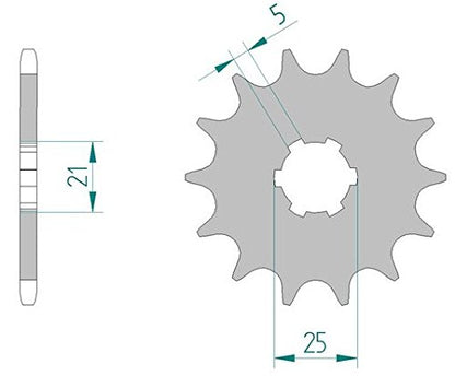 AHL 520 14T Front Sprocket for Yamaha 350 YFM350 X Warrior 1987-2004 350 YFM350 Raptor 2004 350 YFZ350 Banshee 1990-2009